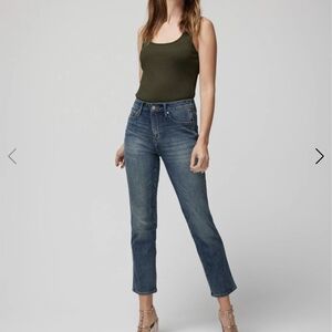 White House Black Market Blue High Rise Straight Leg Sculpt Jeans